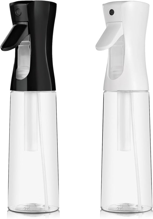 Continuous Spray Bottle for Hair (10.1Oz/300Ml) 2 Pack Home Essentials Spray Bottles for Cleaning Empty Ultra Fine Water Mister Sprayer for Hairstyling Garden Plants Curly Hair Perfume Etc