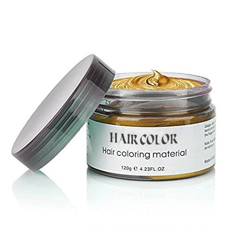 Natural Gold Hair Color Wax Dye, Temporary Gold Hair Spray Color, Blonde Hair Spray Temporary,Blond Hair Spray Color Temporary Washable Hair Wax Color for Halloween Cosplay,Party,Masquerade.Etc (Gold)