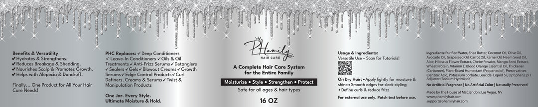 NEW PHamily Hair Care – The Ultimate All-in-One Moisturizer & Styler (16 oz)