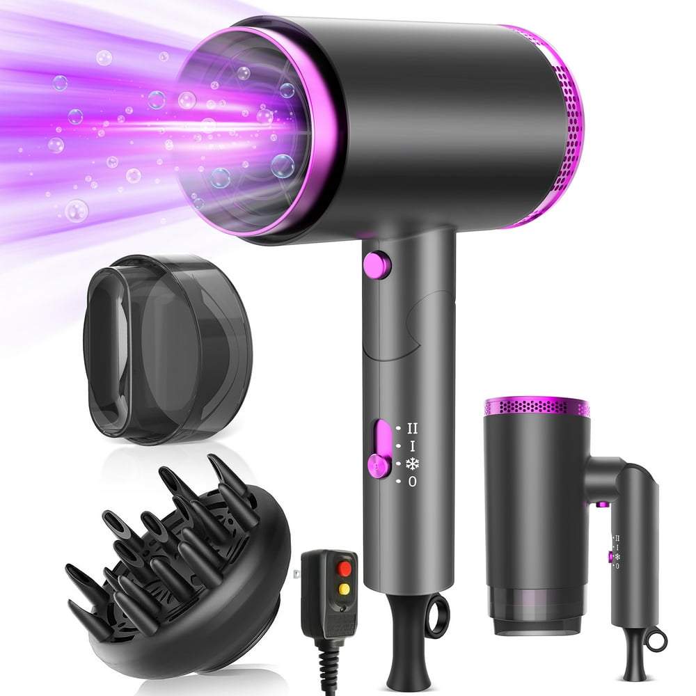 1875W Hair Dryer,  Professional Ionic Hair Blow Dryers with 3 Heat Settings, 2 Speed, Cool Settings,Fast Drying Blow Dryer for Home,Travel,Salon and Hotel