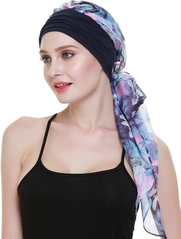 Chemo Headwear Turbans for Women Long Hair Head Scarf Headwraps CancerProduct Description 
Natural 95% bamboo viscose 5%Spandex premium fabric
1st class stunning scarves in 80 patterns and colors including another listing
Full head covWomen Long Hair Head Scarf Headwraps Cancer Hats