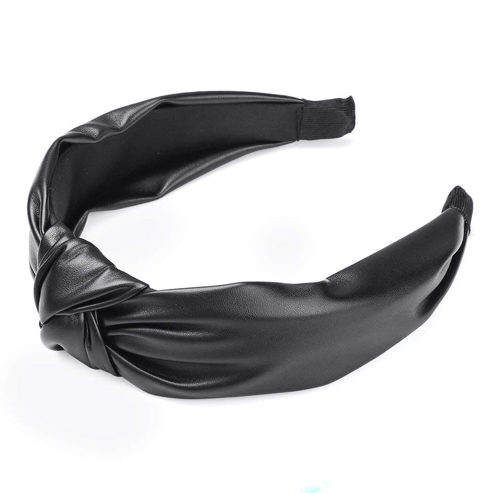 Headband for Women, Knotted Wide Headband, Yoga Hair Band Fashion ElasCOMFORTABLE TO WEAR：We especially choose wide hair bands for women. The hair band is made of PU, which is stretchable, comfortable to wear, does not hurt the hair, aWomen, Knotted Wide Headband, Yoga Hair Band Fashion Elastic Hair Accessories