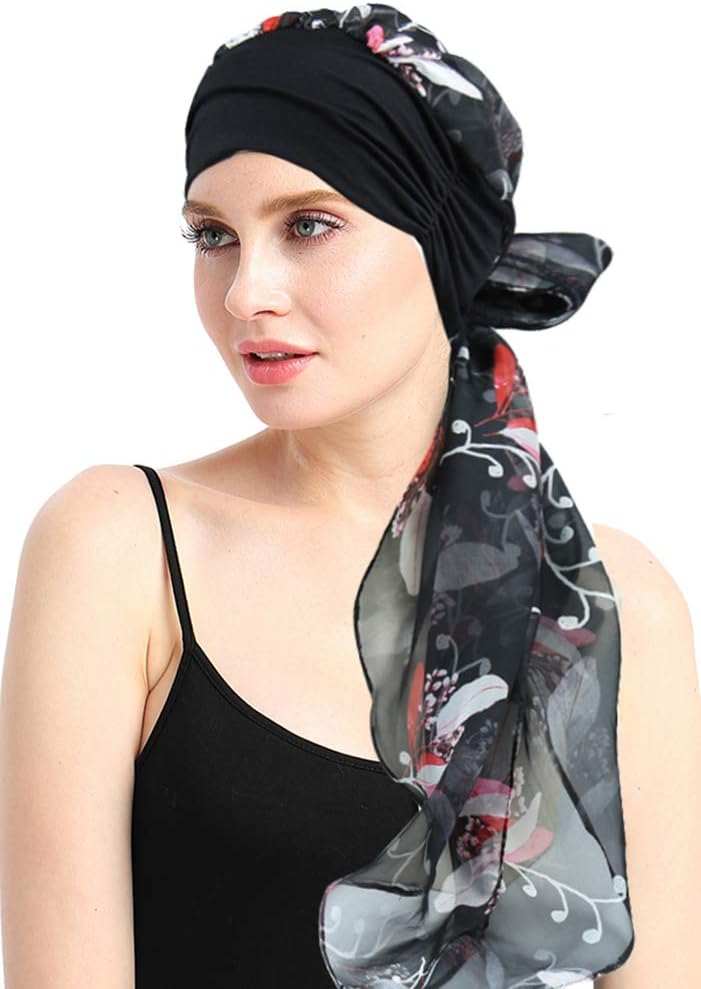 Chemo Headwear Turbans for Women Long Hair Head Scarf Headwraps CancerProduct Description 
Natural 95% bamboo viscose 5%Spandex premium fabric
1st class stunning scarves in 80 patterns and colors including another listing
Full head covWomen Long Hair Head Scarf Headwraps Cancer Hats