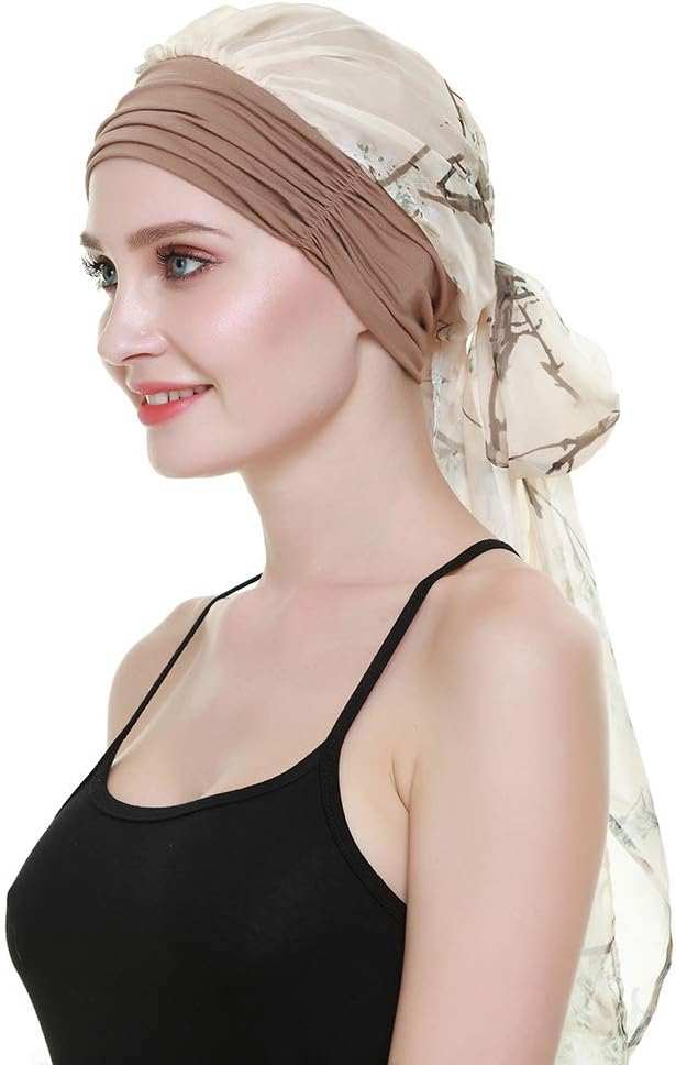 Chemo Headwear Turbans for Women Long Hair Head Scarf Headwraps CancerProduct Description 
Natural 95% bamboo viscose 5%Spandex premium fabric
1st class stunning scarves in 80 patterns and colors including another listing
Full head covWomen Long Hair Head Scarf Headwraps Cancer Hats