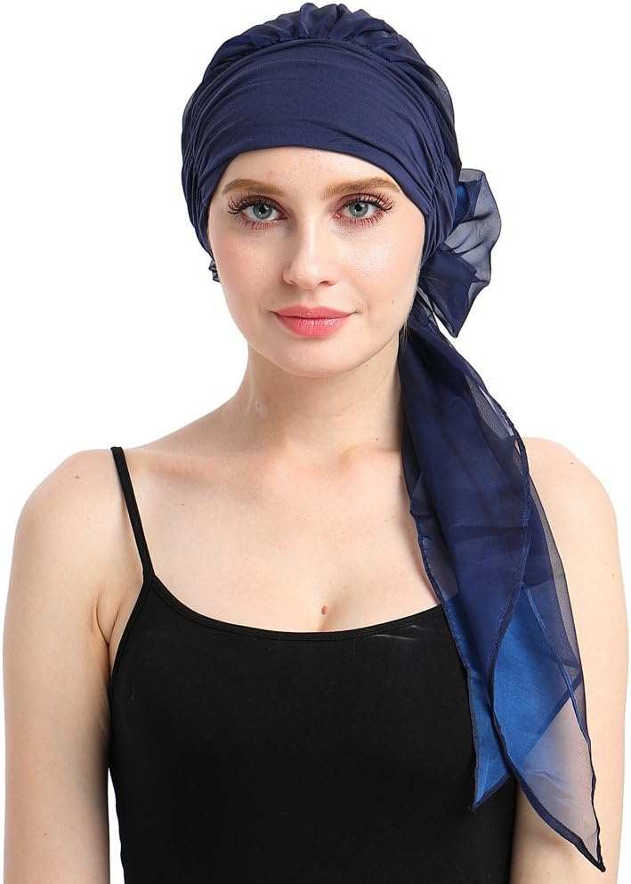 Chemo Headwear Turbans for Women Long Hair Head Scarf Headwraps CancerProduct Description 
Natural 95% bamboo viscose 5%Spandex premium fabric
1st class stunning scarves in 80 patterns and colors including another listing
Full head covWomen Long Hair Head Scarf Headwraps Cancer Hats