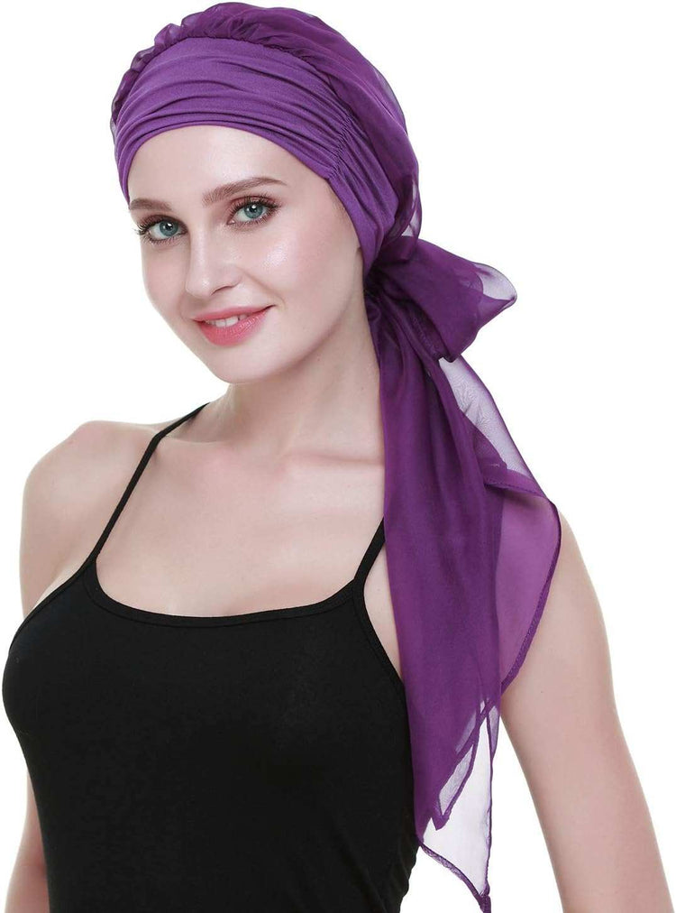 Chemo Headwear Turbans for Women Long Hair Head Scarf Headwraps CancerProduct Description 
Natural 95% bamboo viscose 5%Spandex premium fabric
1st class stunning scarves in 80 patterns and colors including another listing
Full head covWomen Long Hair Head Scarf Headwraps Cancer Hats