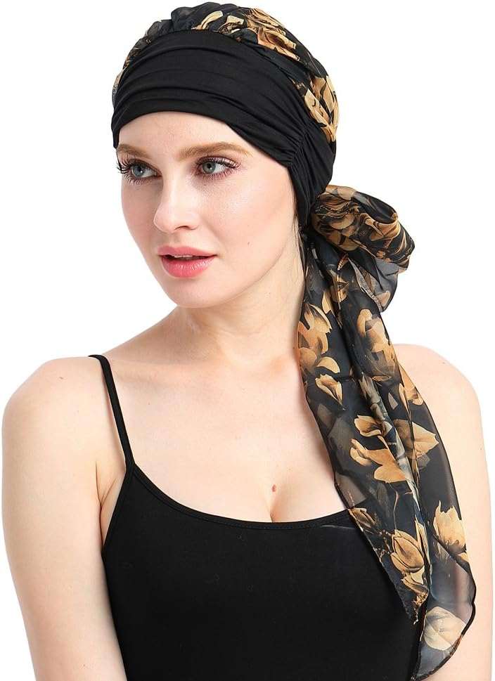 Chemo Headwear Turbans for Women Long Hair Head Scarf Headwraps CancerProduct Description 
Natural 95% bamboo viscose 5%Spandex premium fabric
1st class stunning scarves in 80 patterns and colors including another listing
Full head covWomen Long Hair Head Scarf Headwraps Cancer Hats