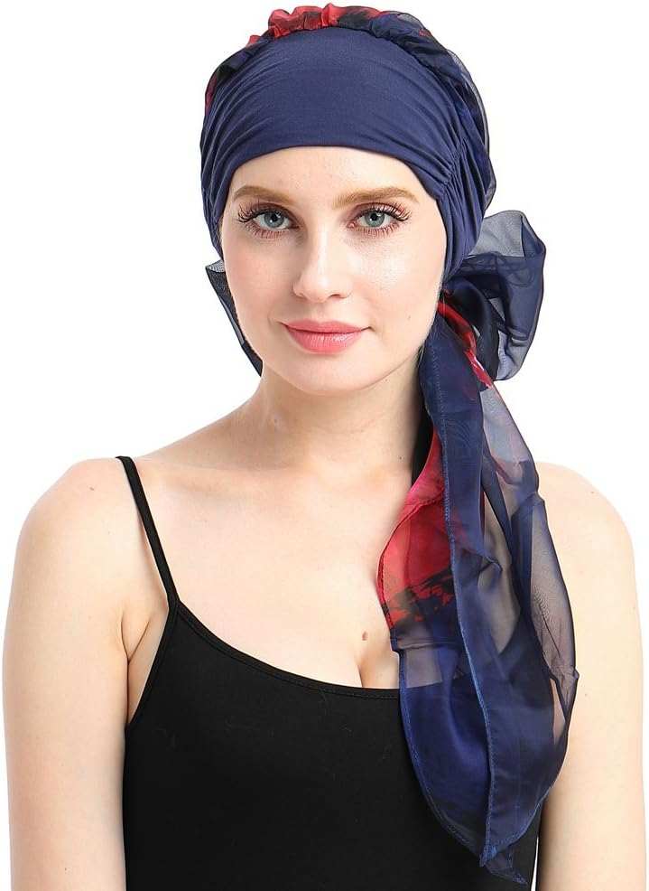 Chemo Headwear Turbans for Women Long Hair Head Scarf Headwraps CancerProduct Description 
Natural 95% bamboo viscose 5%Spandex premium fabric
1st class stunning scarves in 80 patterns and colors including another listing
Full head covWomen Long Hair Head Scarf Headwraps Cancer Hats