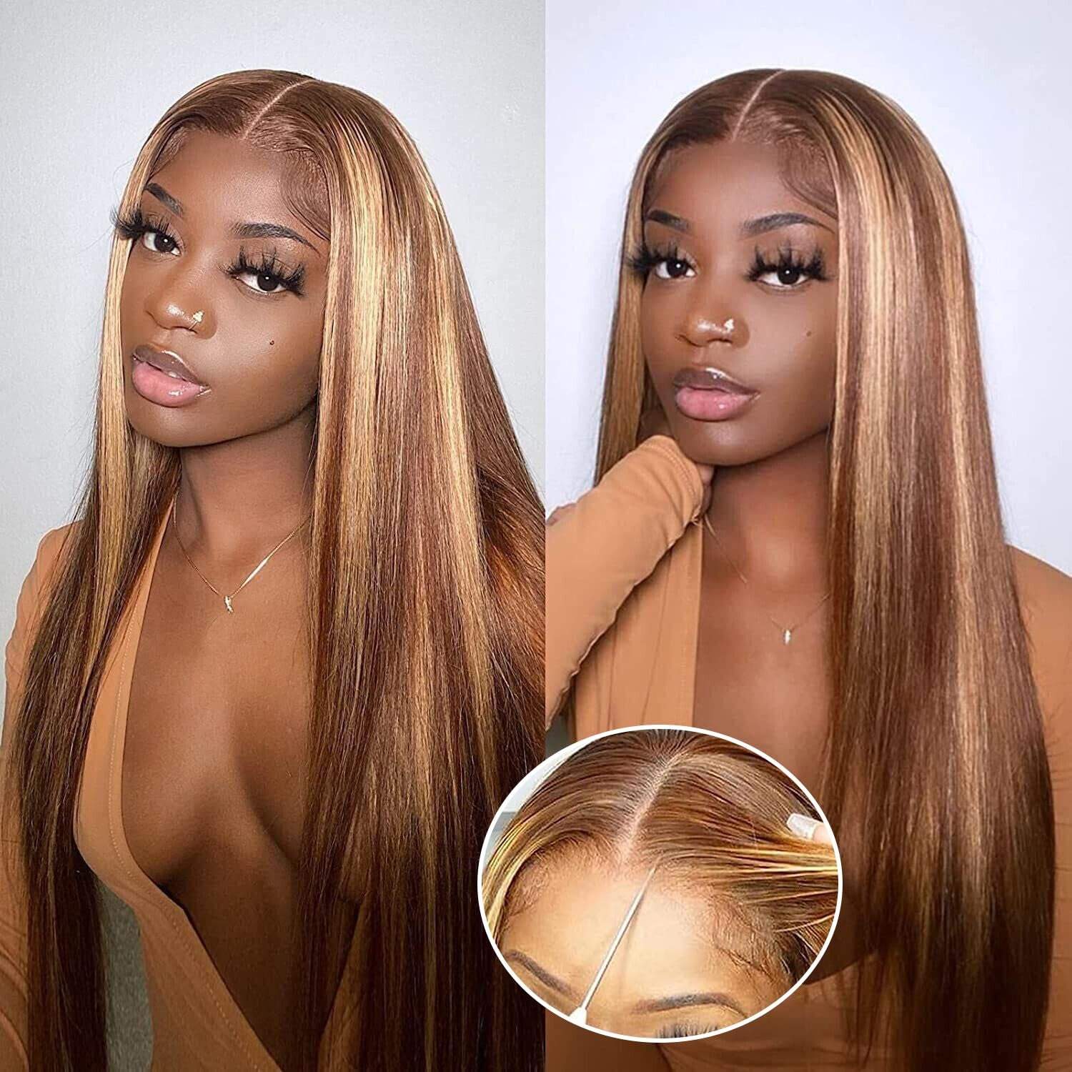 6x4 Straight Lace Front Wigs Of Human Hair