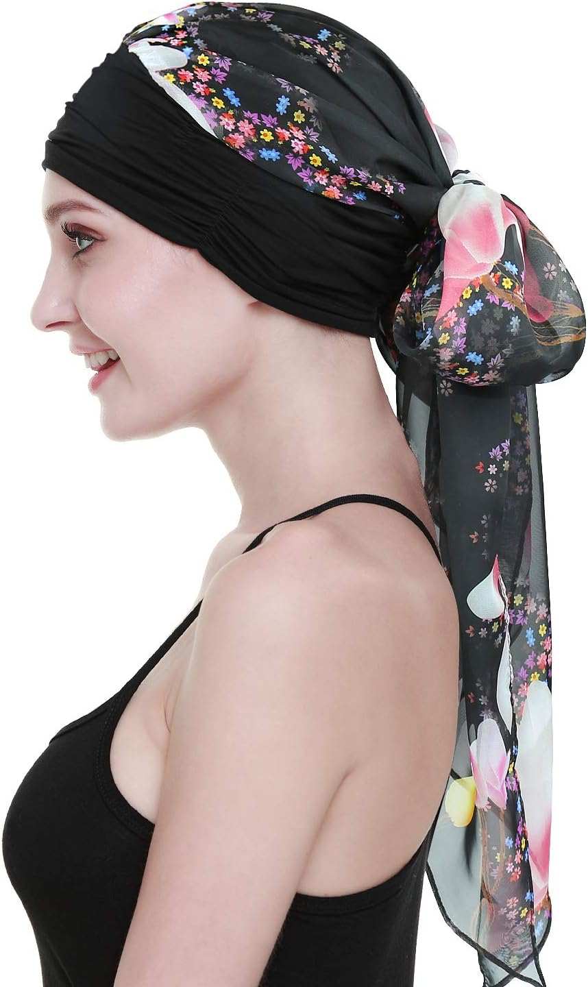 Chemo Headwear Turbans for Women Long Hair Head Scarf Headwraps CancerProduct Description 
Natural 95% bamboo viscose 5%Spandex premium fabric
1st class stunning scarves in 80 patterns and colors including another listing
Full head covWomen Long Hair Head Scarf Headwraps Cancer Hats