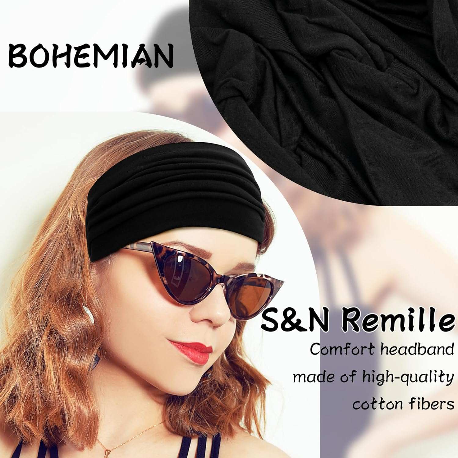 Wide Boho Headbands for Women Extra Large Turban Headband Hairband Hai【Extra Wide Headband】The headband measures: 9.8in*7.08in and can be stretched to 13in, it is stretchy and easy to meet your specific elastic needs, suitable for womeWomen Extra Large Turban Headband Hairband Hair Twisted Knot Accessories 3 Pack