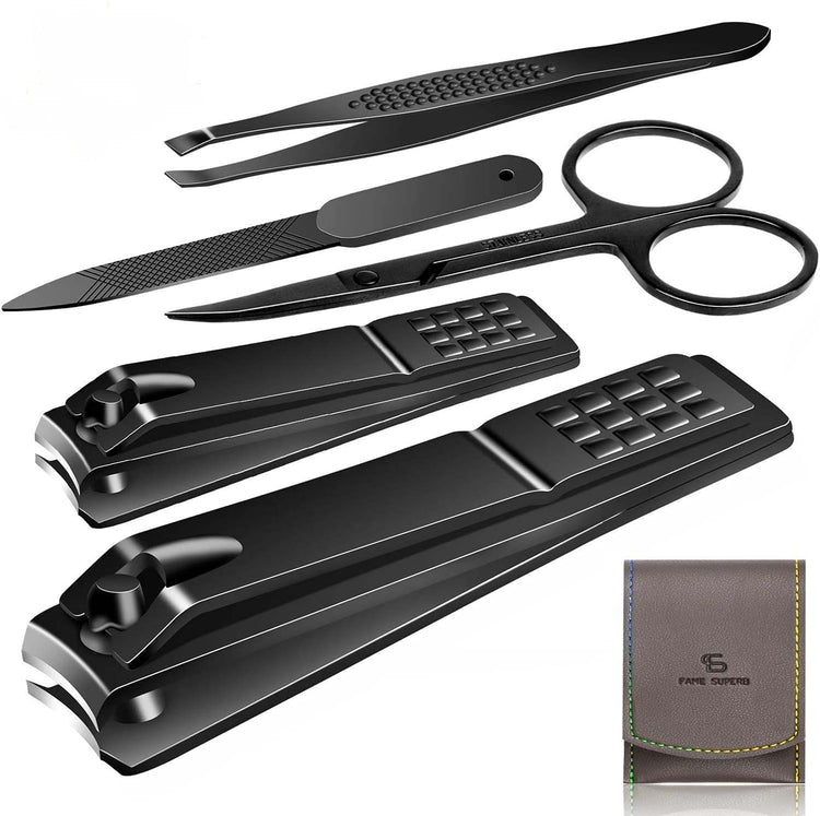 Manicure Pedicure Kit Nail Clippers Set Fingernails & Toenails Vibriss100% stainless steel
❤【MATERIAL】The material of Nail Clippers Sets are High Precisio Stainless Steel. Clippers Cutter scissors Nail
❤【PRODUCT CONTAIN】5 PCS MANICURE Manicure Pedicure Kit Nail Clippers Set Fingernails & Toenails Vibrissac Scissor 5 Pieces