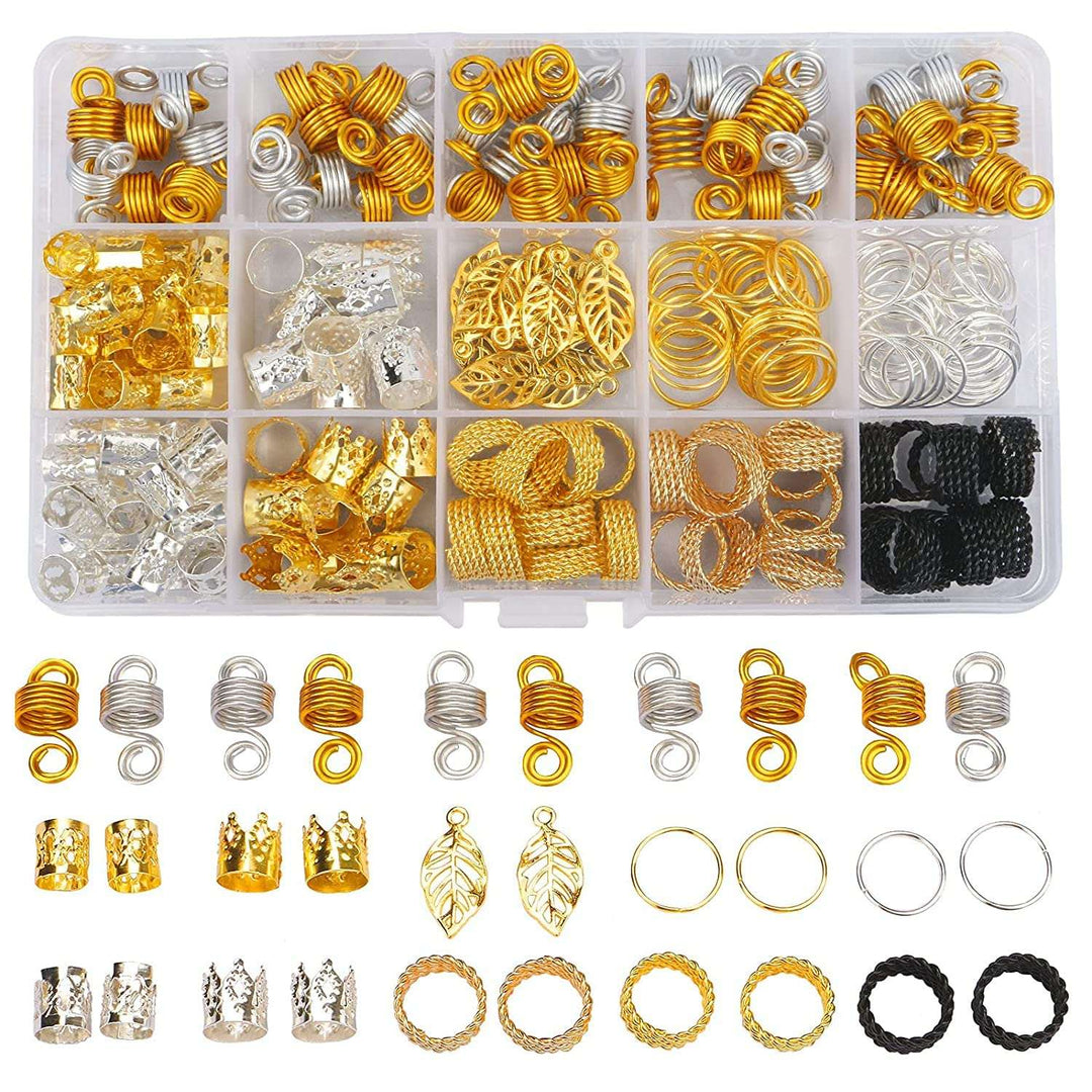 200PCS Hair Jewelry for Braids Accessories, Hair Beads for Braids, GolHigh Quality Materials: These dreadlocks accessories are made of high quality metal, not easily broken and can be used repeatedly. Adding soft and flexible material,Braids, Gold Hair Accessories, Metal Gold Braids Rings Cuffs Clips