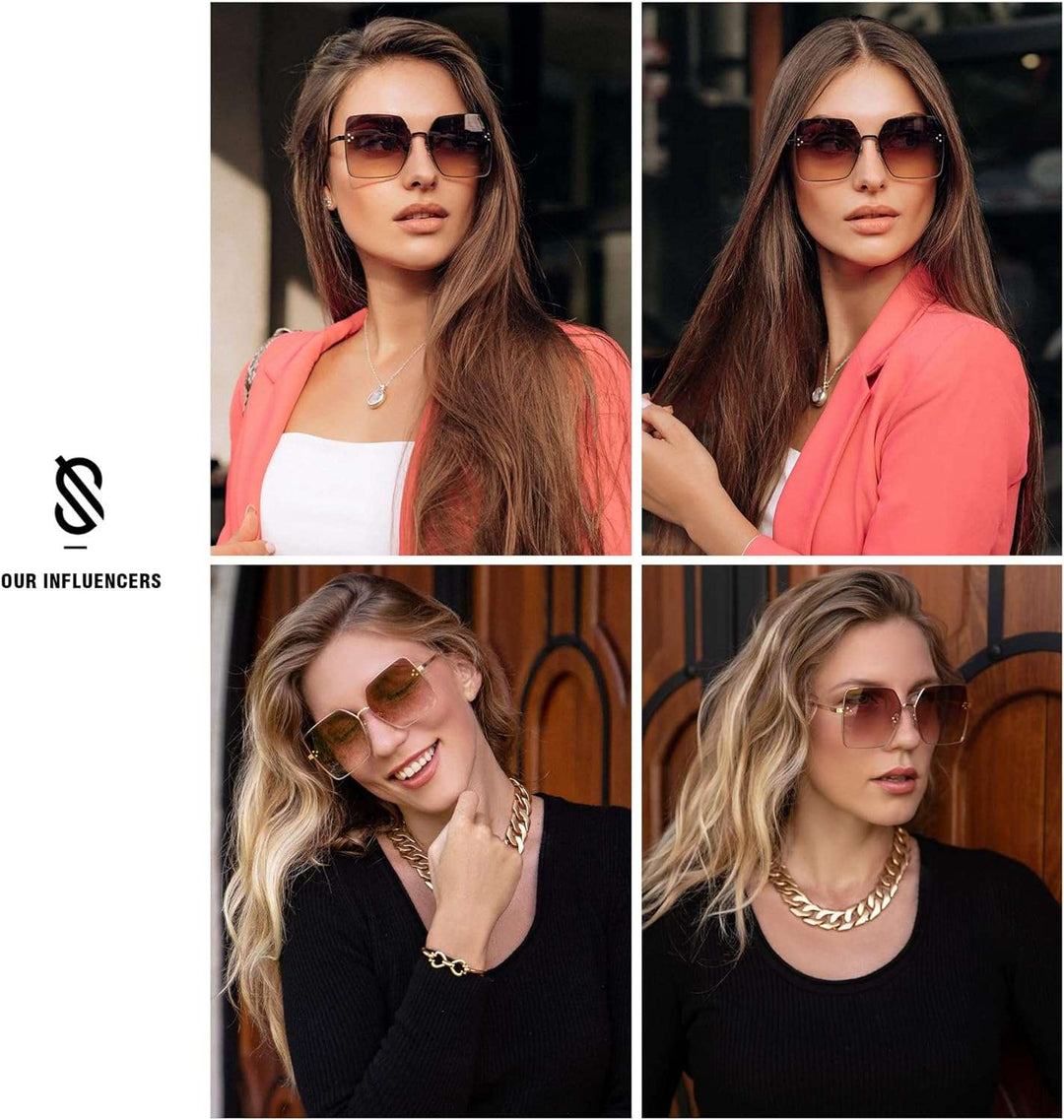 Trendy Square Sunglasses Womens Big Oversized Designer Style UV ProtecProduct Description
These Womens Big Oversized Designer Style UV Protection Shades offer 100% UV protection while making a stylish statement. Made for the fashion-foTrendy Square Sunglasses Womens Big Oversized Designer Style UV Protection Sunnies Shades SJ1170