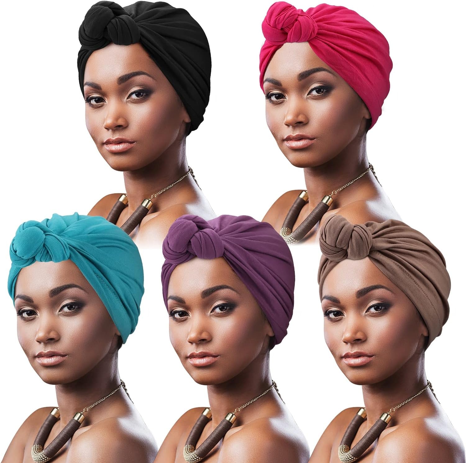 2pcs African Turban Headwrap Hat Accessories for Women Girls Wedding