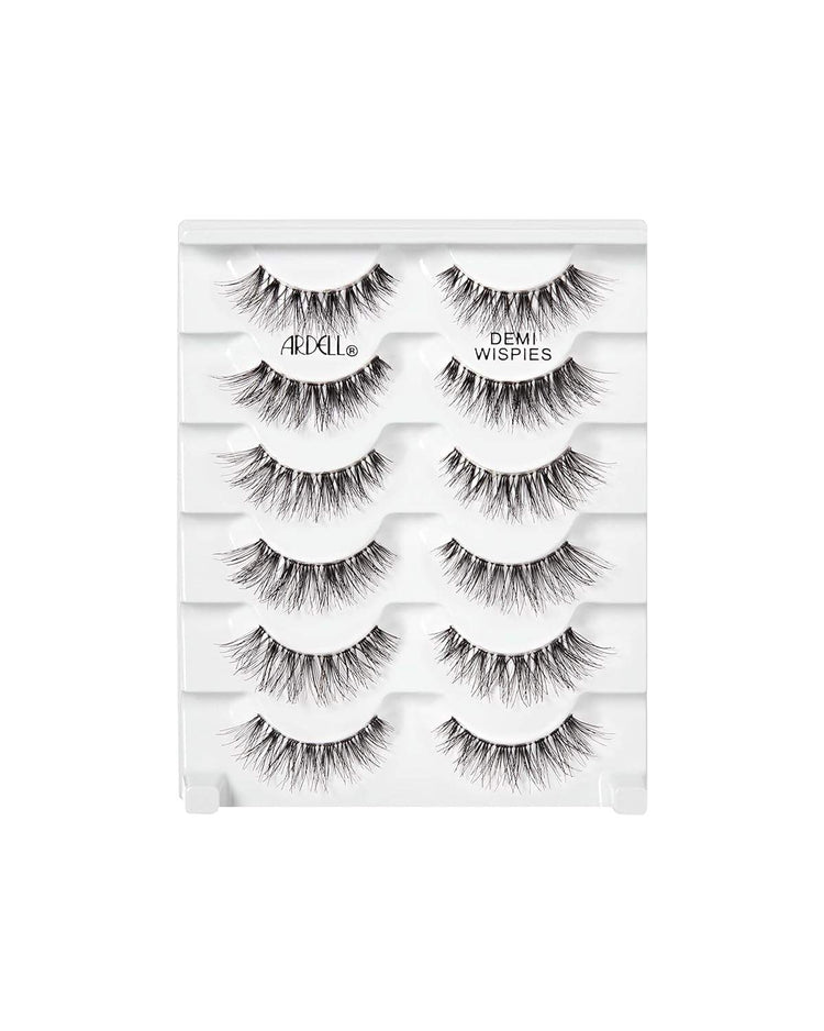 False Eyelashes Demi Wispies Black, 1 Pack (6 Pairs per Pack)